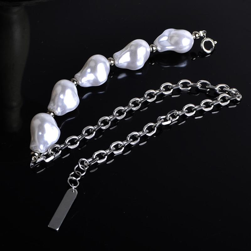 Vintage Pearl Beads And Silver Chain Necklace