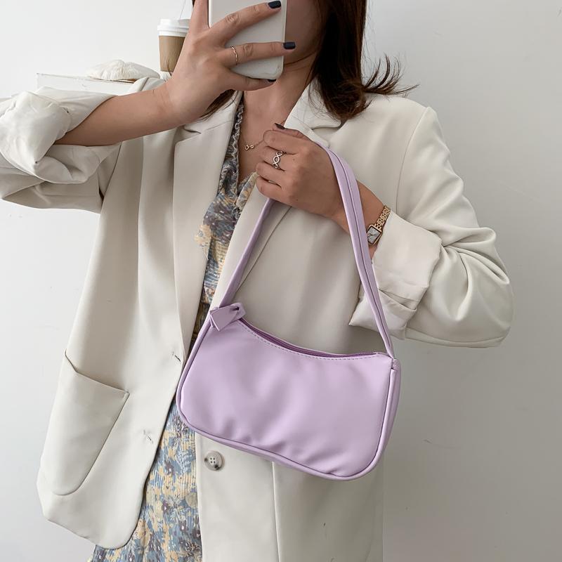 Bolso Baguette Shoudler De Cuero Pu Suave Vintage
