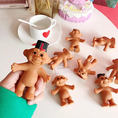 Vintage Troll Puppe Gummi Feuerzeughalter