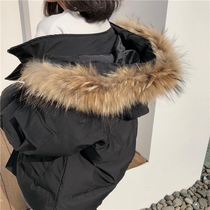 Warm Puffed Oversize Fur Hood Outwear Zipper Jacket