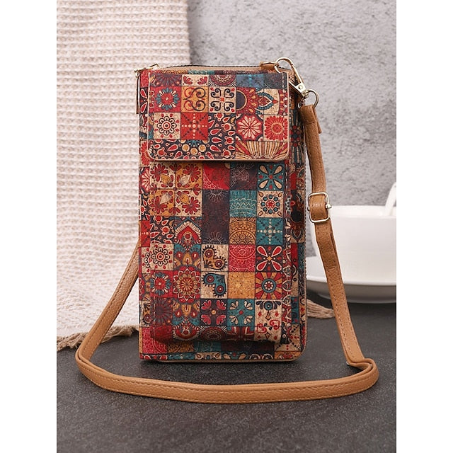 Boho Vintage Bag with Adjustable Crossbody Phone