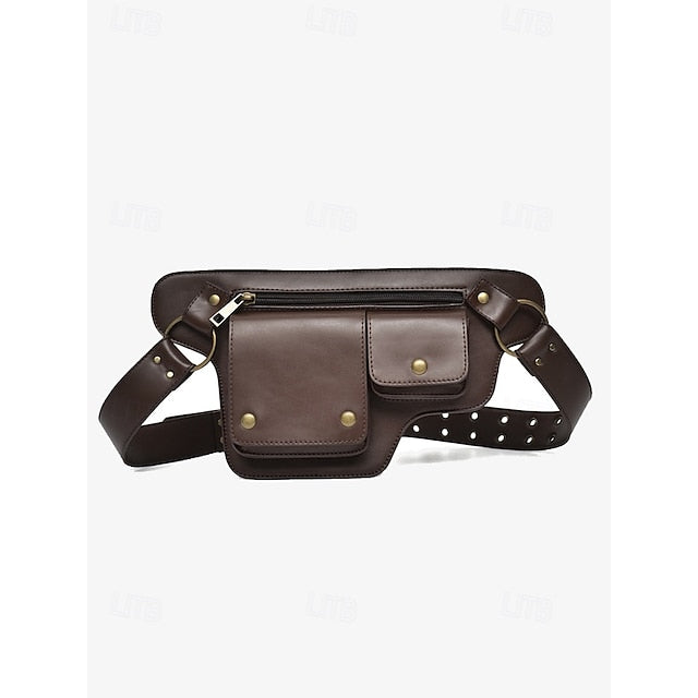 Bag Utility  with Vintage Belt Faux Leather