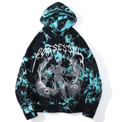Tie-dye Phantom Print Oversized Hoodie