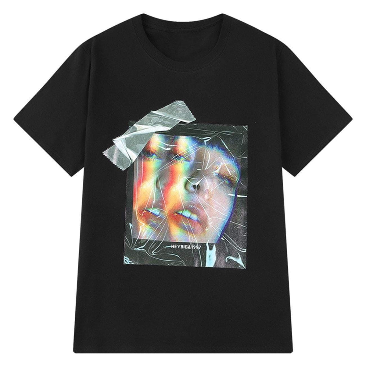 Refracting Face Print Tee