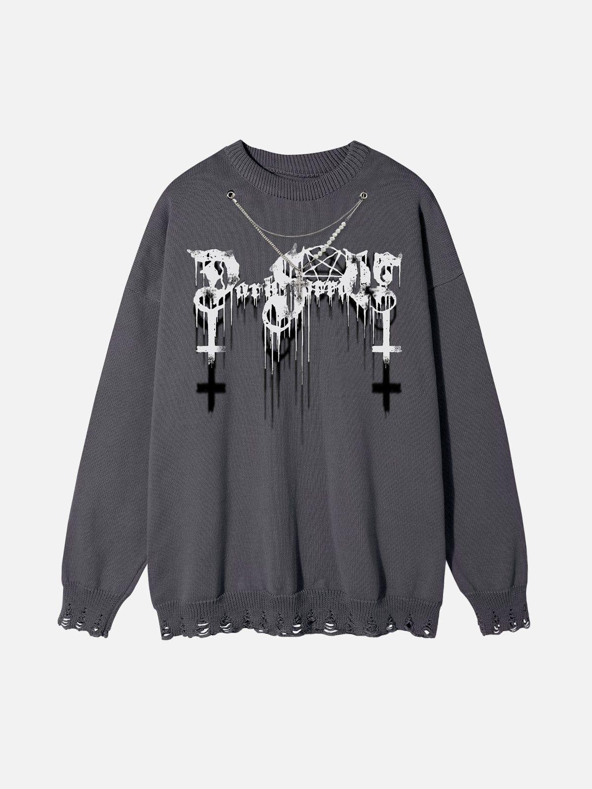 3D Gothic Alphabet Sweater