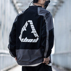 Function Patchwork Print Sweatshirt