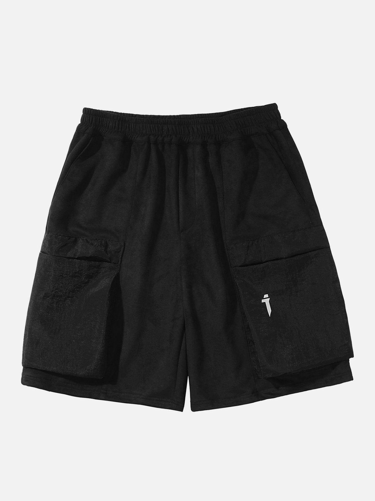 Patchwork Embroidery Cargo Shorts