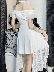 Lace Irregular Hem Dress