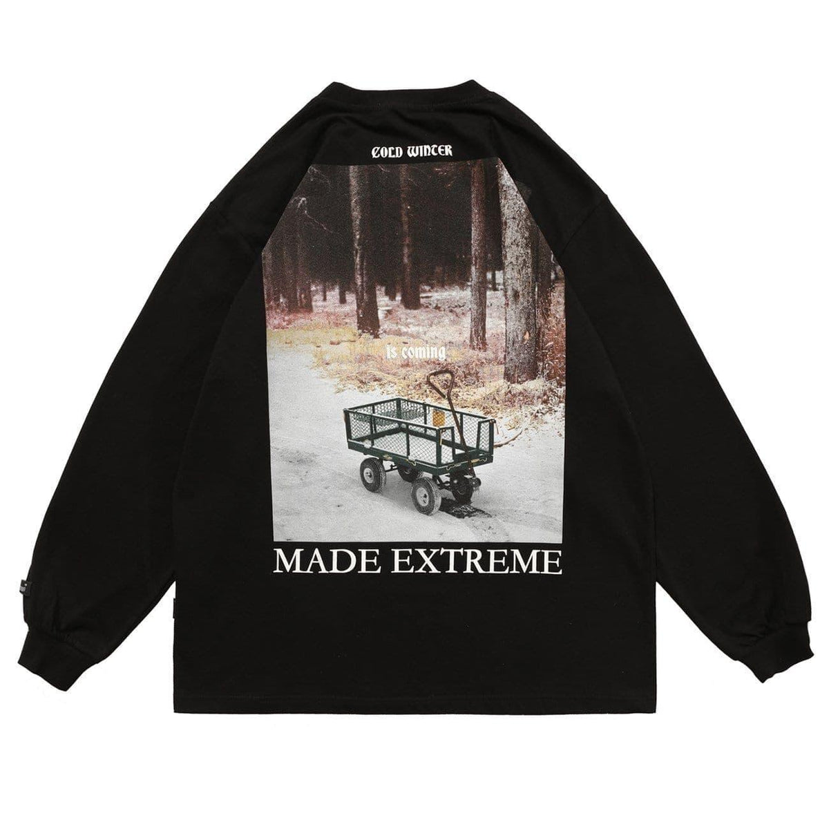 Forest Trailer Print Oversized Sweatshirt