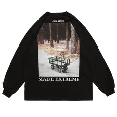 Forest Trailer Print Oversized Sweatshirt
