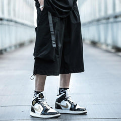 Function Belt Oversized Wide Leg Shorts