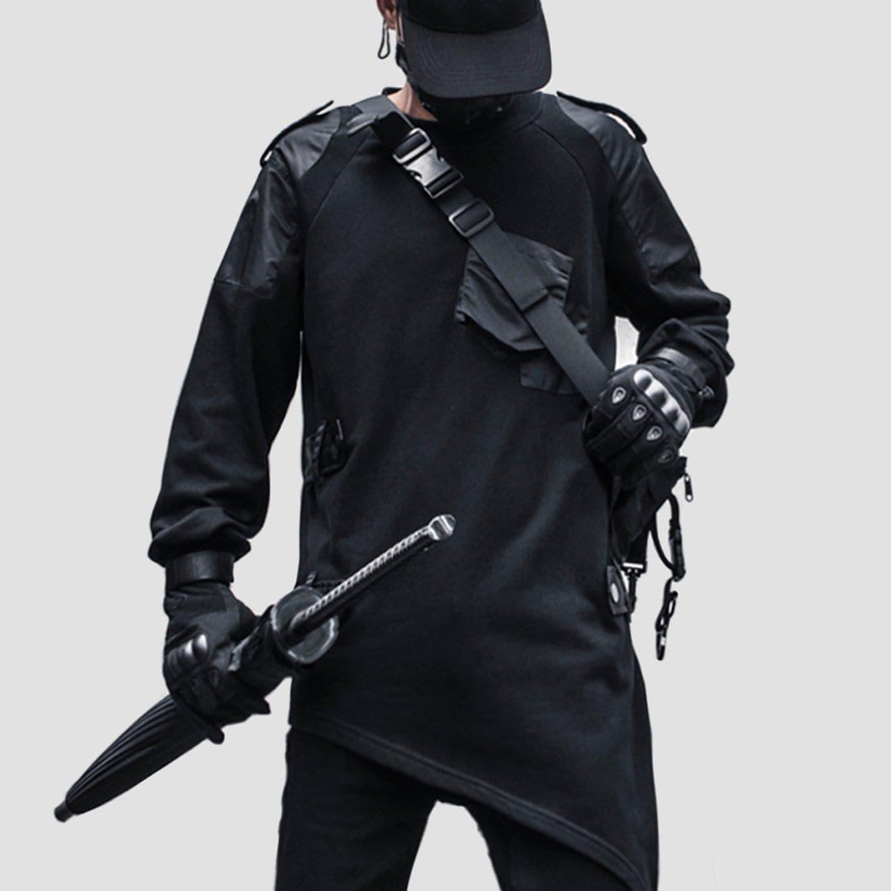 Dark Function Asymmetric Patchwork Sweatshirt