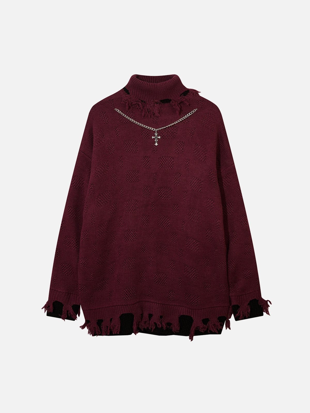 Vintage Cross Necklace Sweater