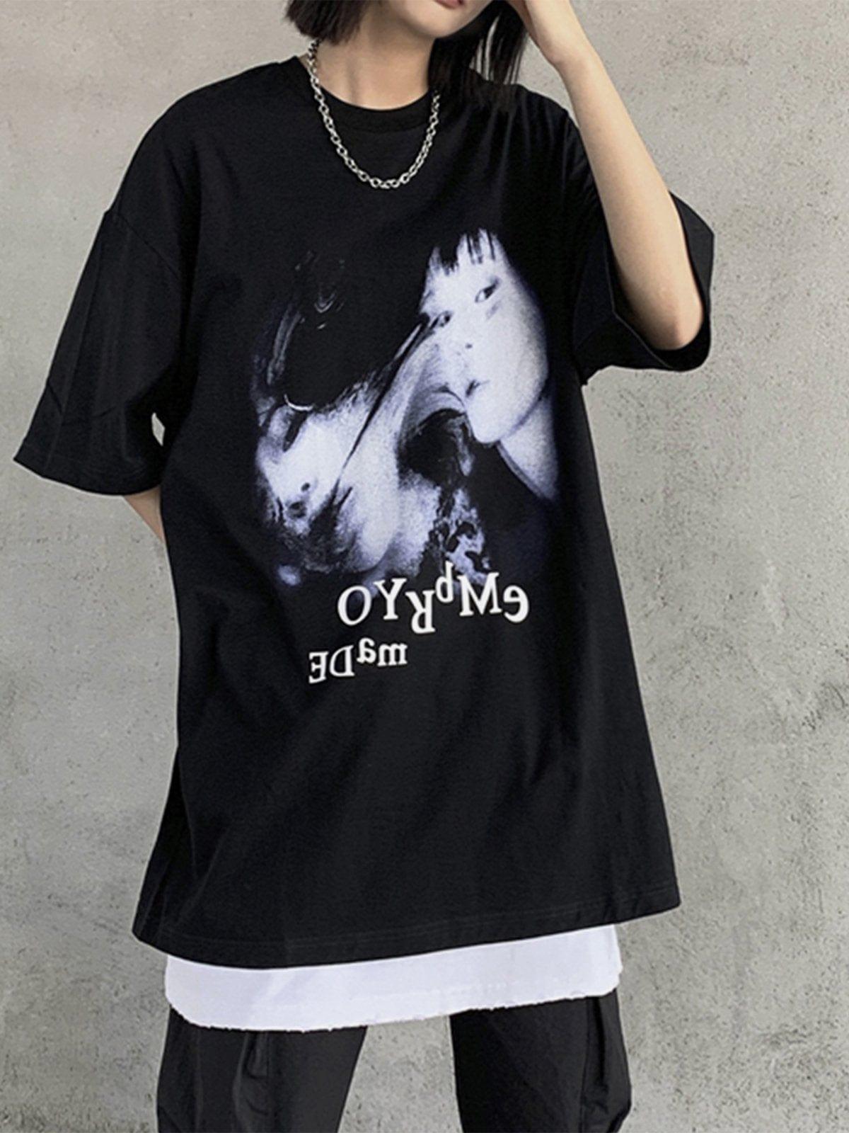Dark Ripped Face Graphic Tee
