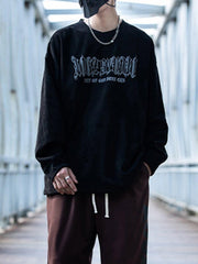 Reflective Moon Suede Sweatshirt