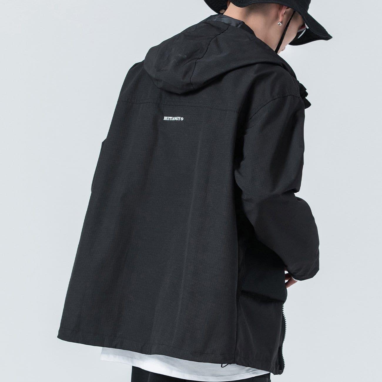 Stitched Zipper Pocket Jacket