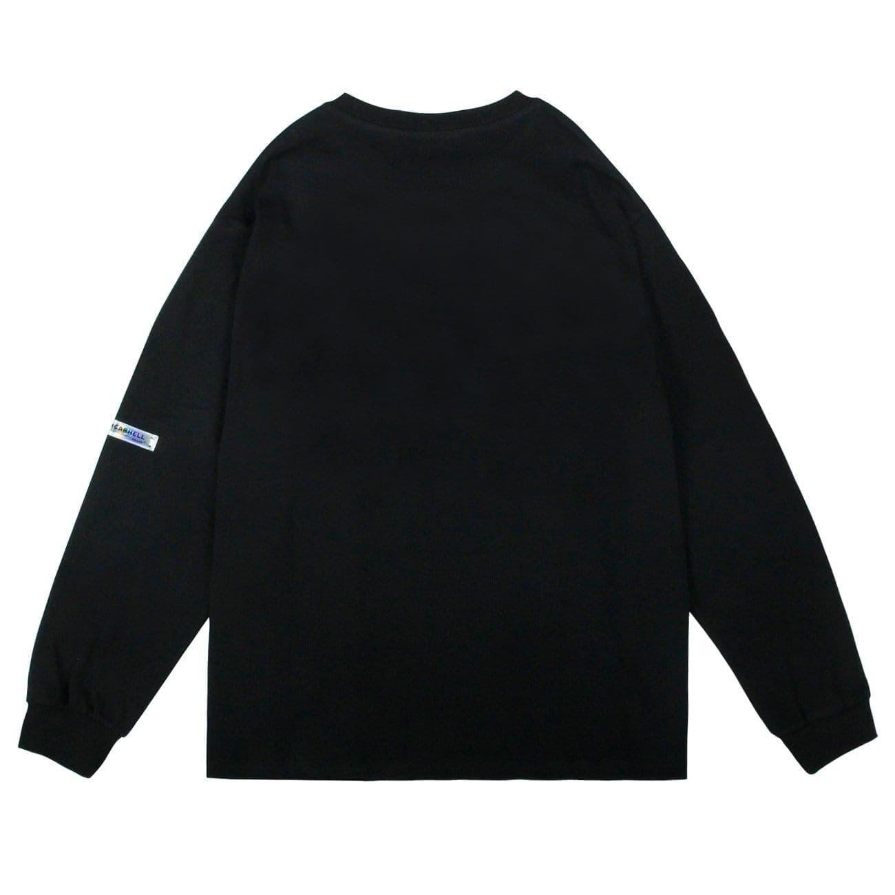 Dark Ghost Skull Print Cotton Sweatshirt