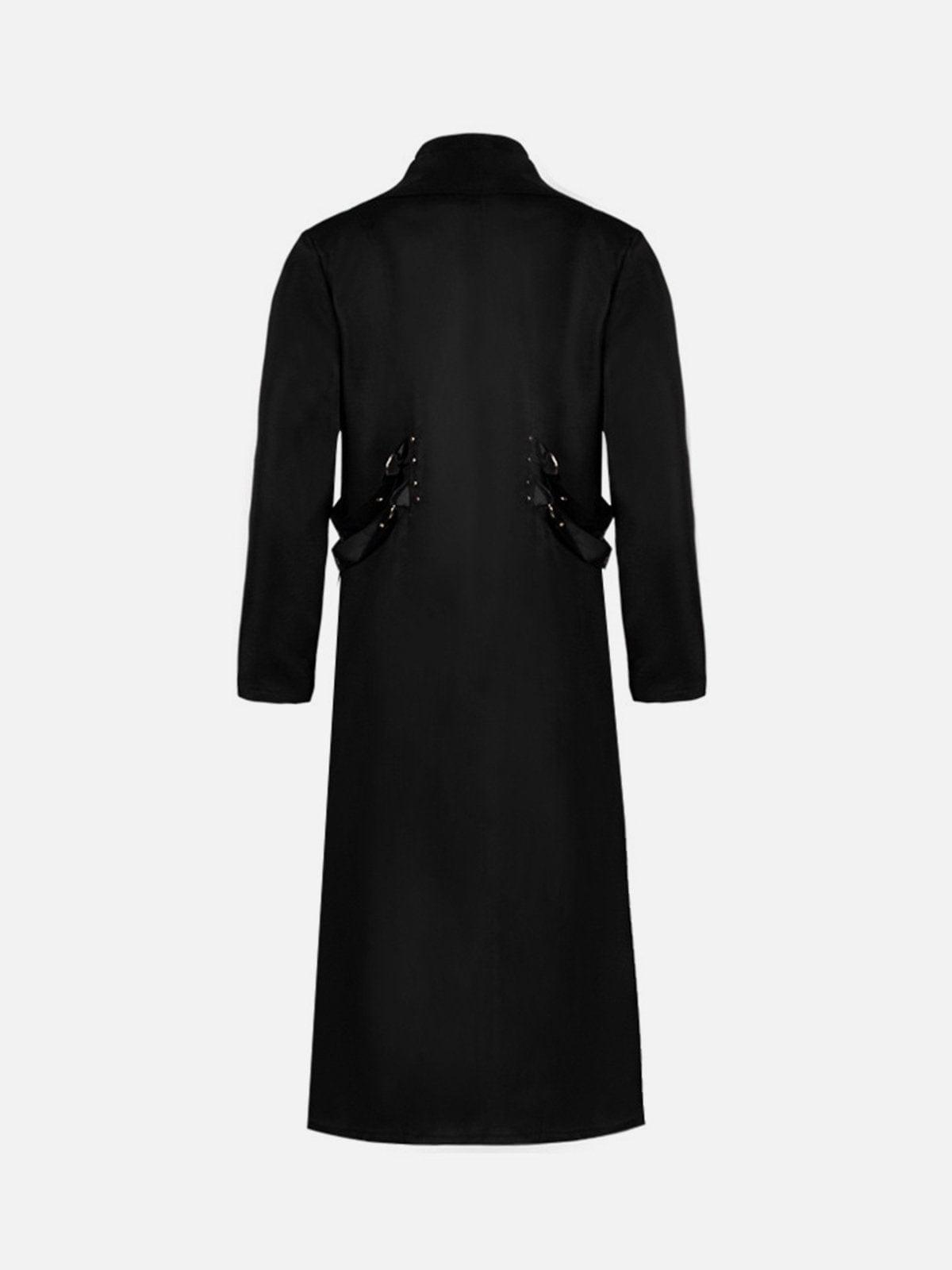 Punk Metal Ribbons Long Coat