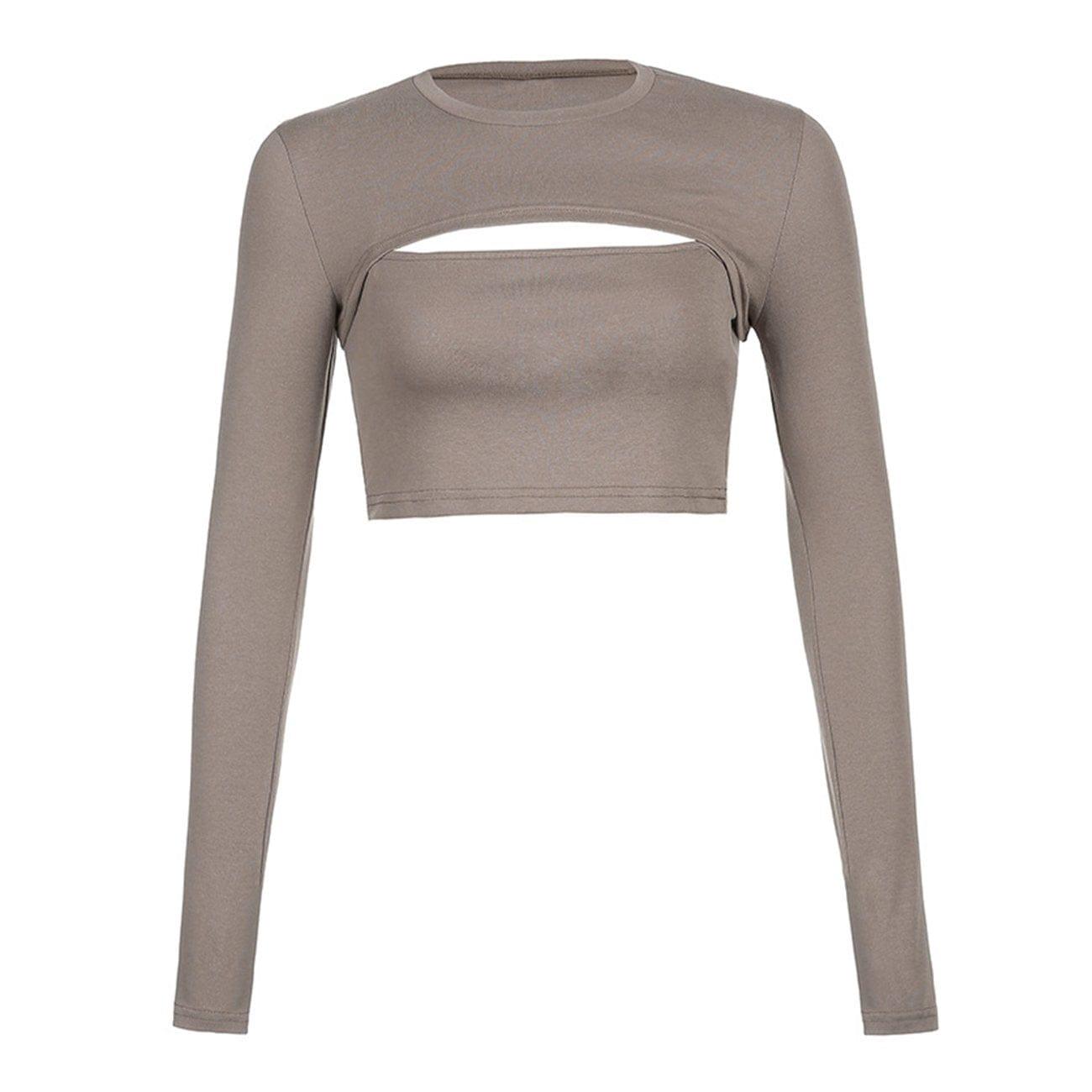Sexy Suspenders Two Piece Long Sleeve T Shirt
