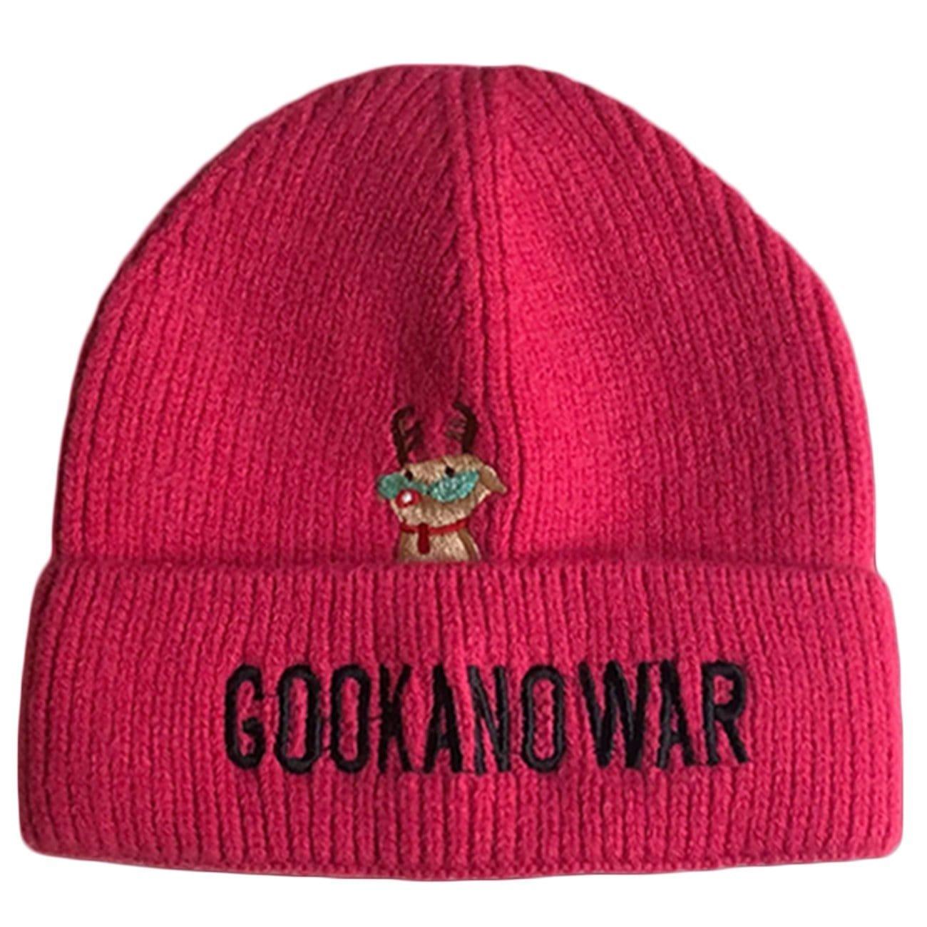 Cute Elk Embroidery Knit Cap