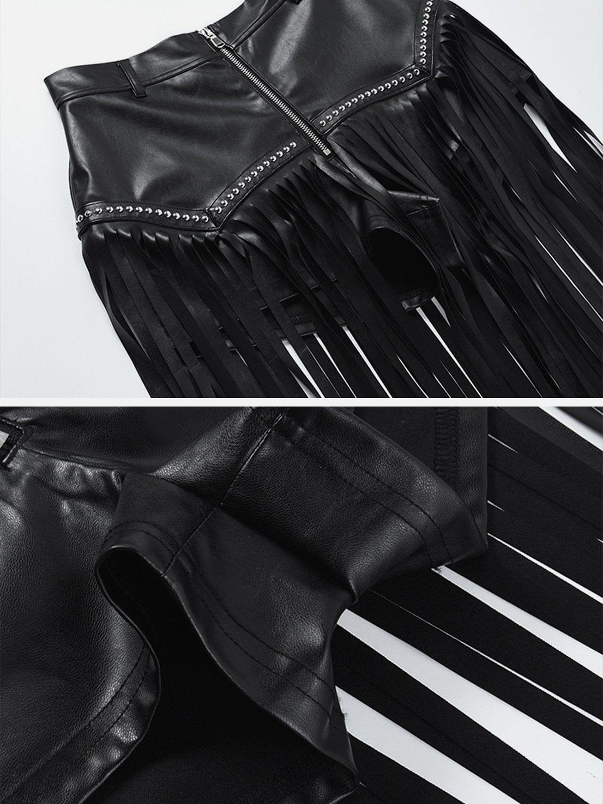 Rivet Chain Tassel Skirt