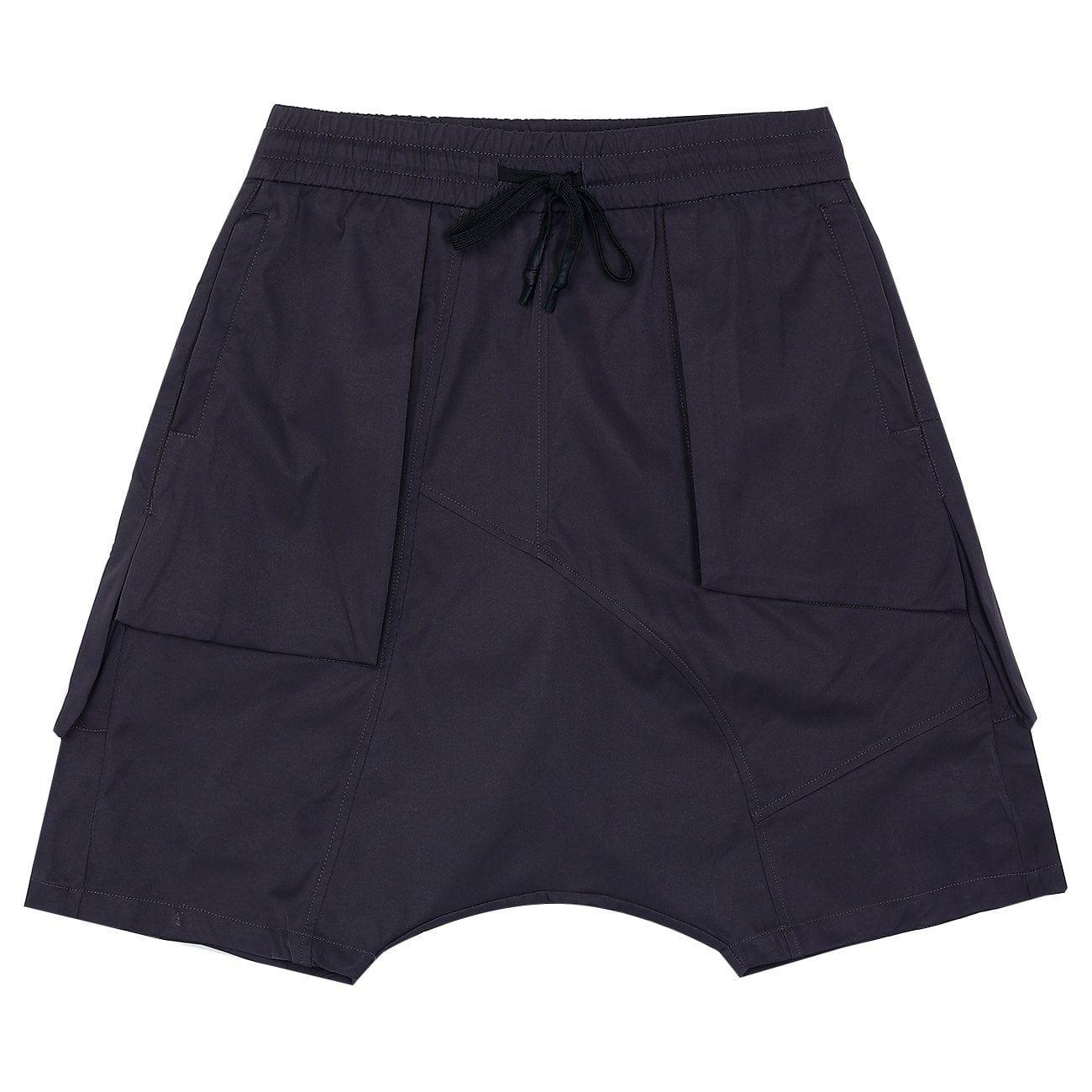 Dark Patchwork Wide Leg Shorts