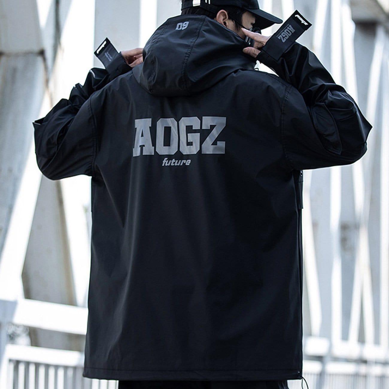 Half Zip Ninja Functional PU Hooded Jacket