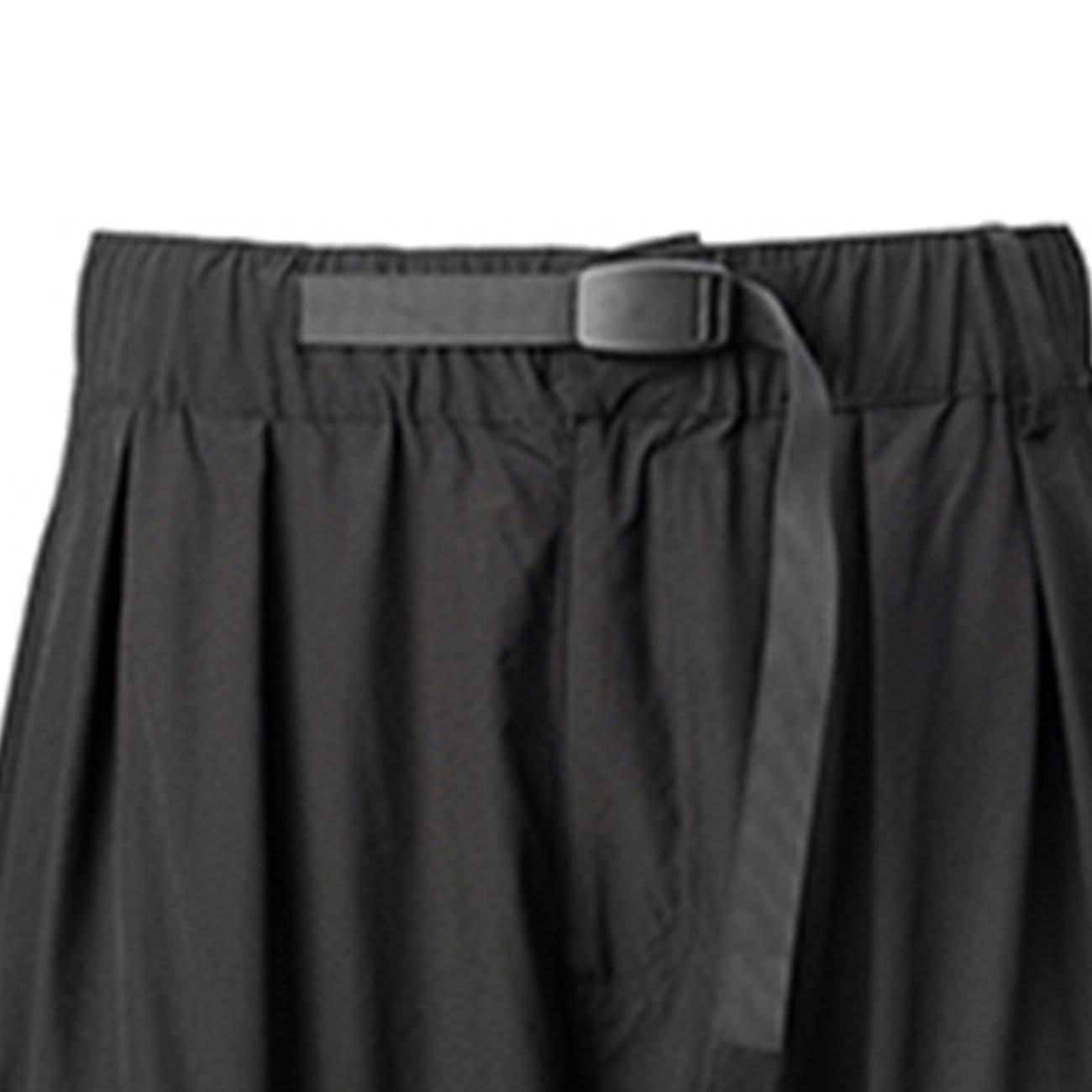Zip Up Curved Pocket Drawstring Shorts