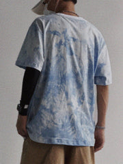 Tie-dye Cotton Graphic Tee
