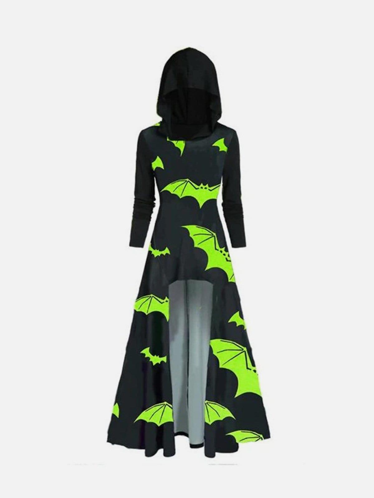 Vintage Bat Print Dress