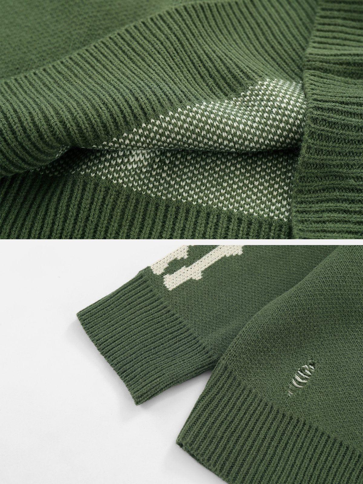 Fire Cross Letters Sweater