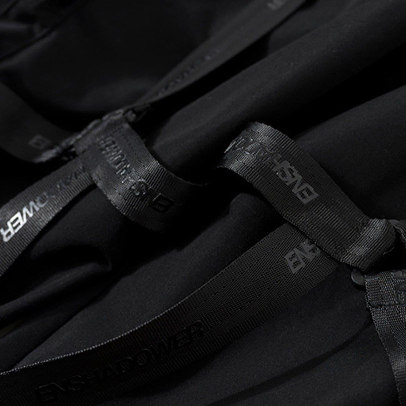 Combat Zipper Pockets Ribbons Cargo Pants