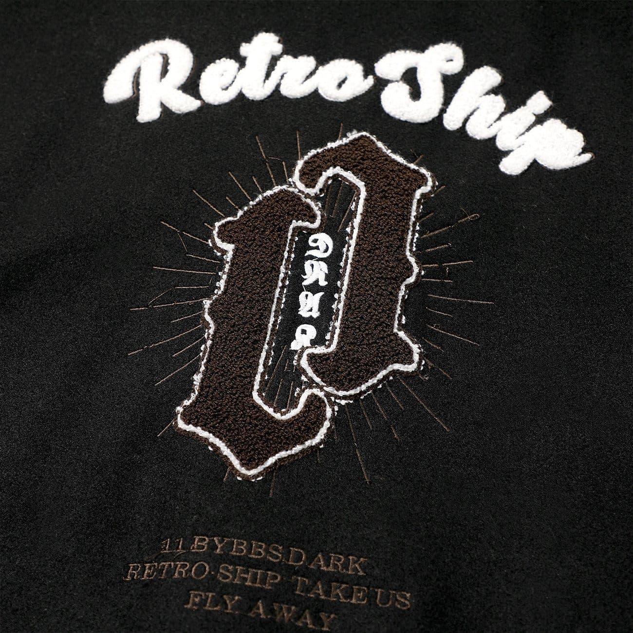 Stitching PU Sleeve Varsity Jacket