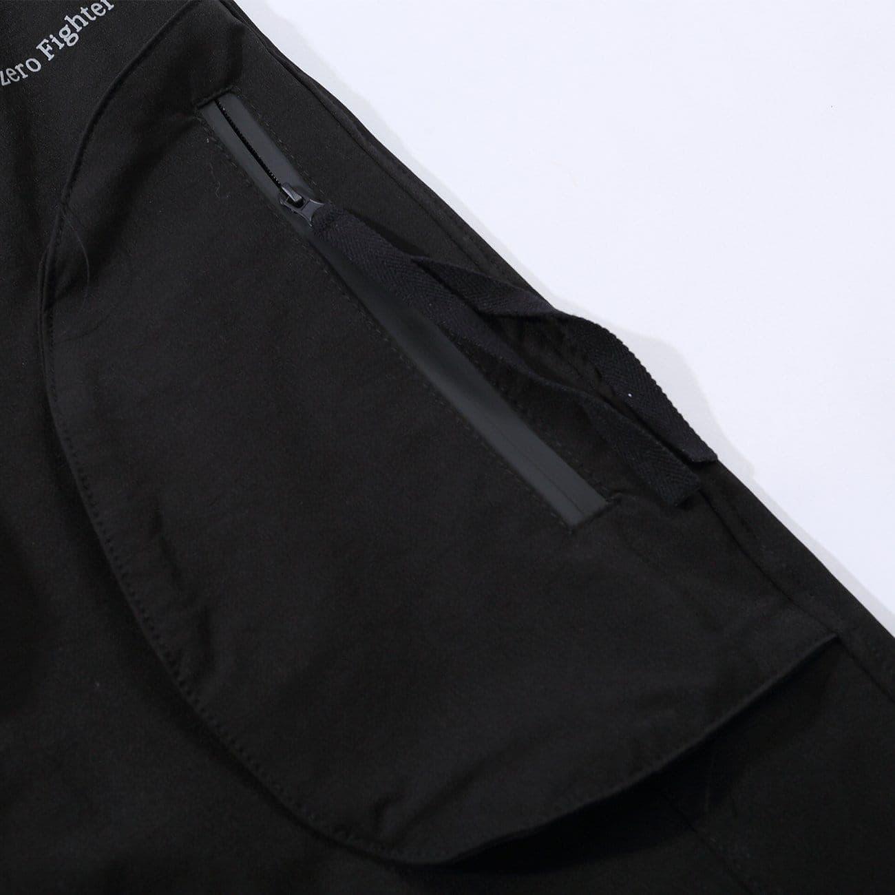 Side Semi-circular Pockets Cargo Pants