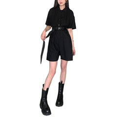 Dark Personalized Belt Jumpsuit