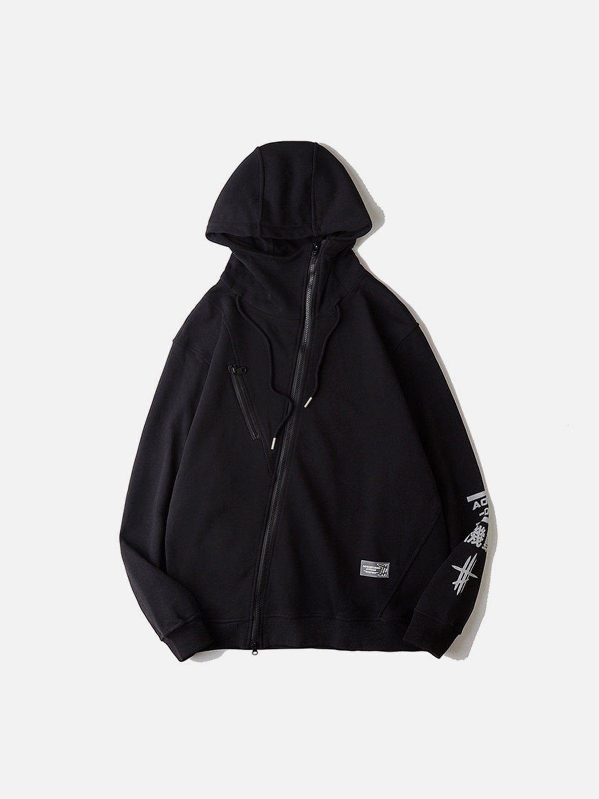 Tilted Zipper Hoodie