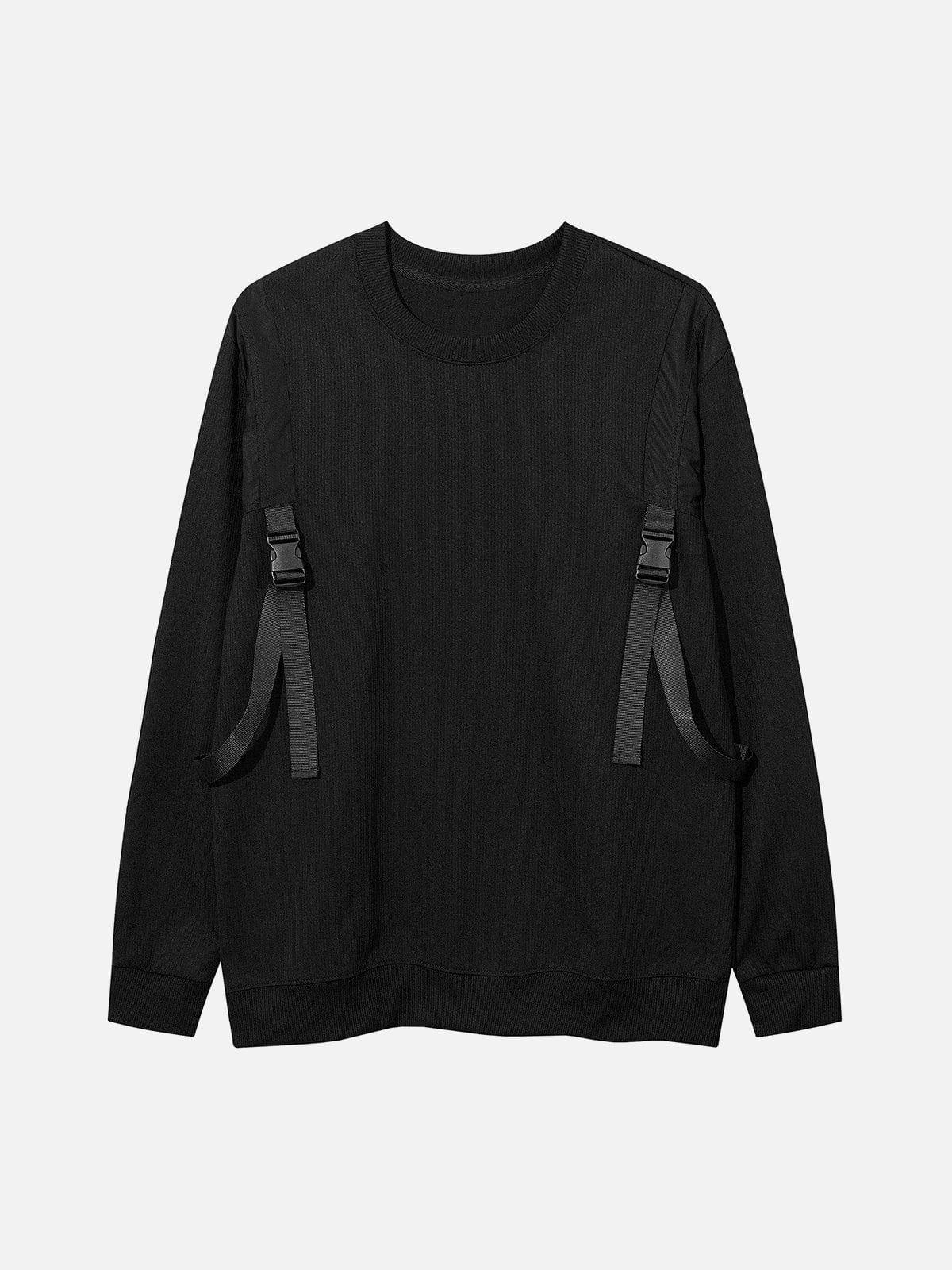 Patchwork Schoolbag Buckle Sweatshirt