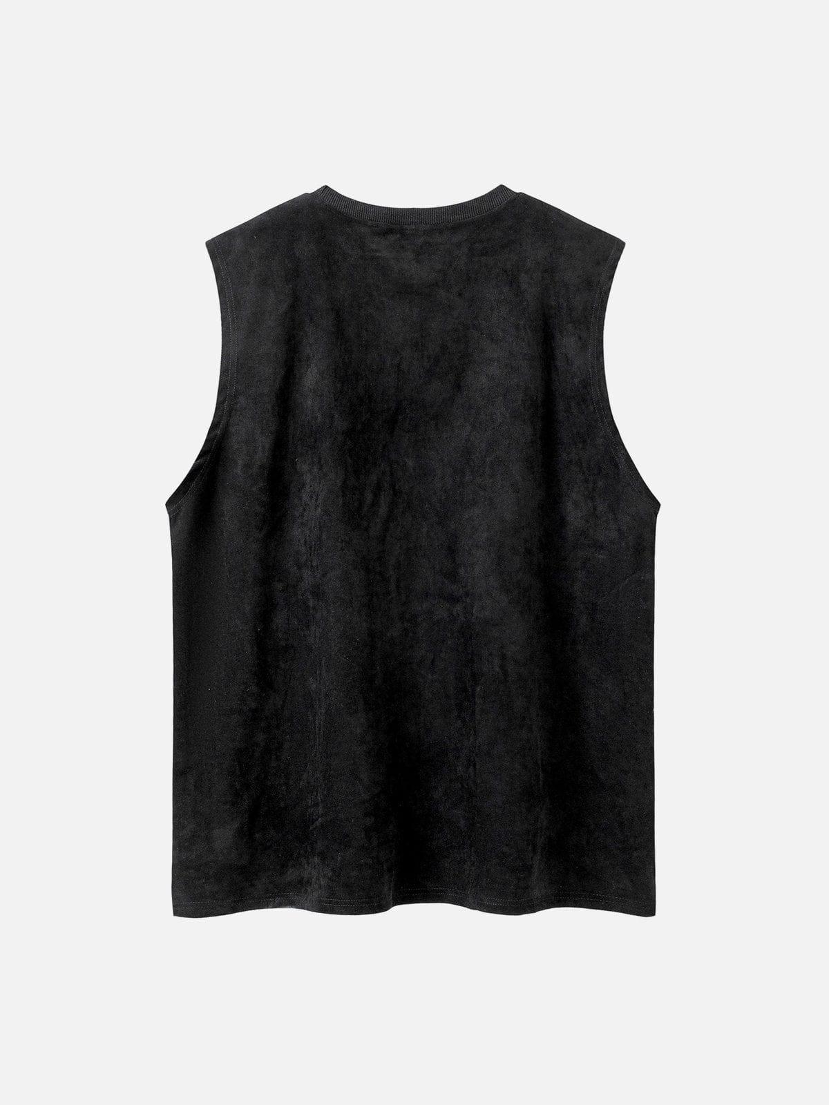 Stereoscopic Moon Suede Vest