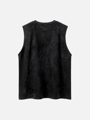 Stereoscopic Moon Suede Vest