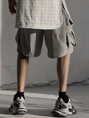 Dark Embroidery Cargo Shorts