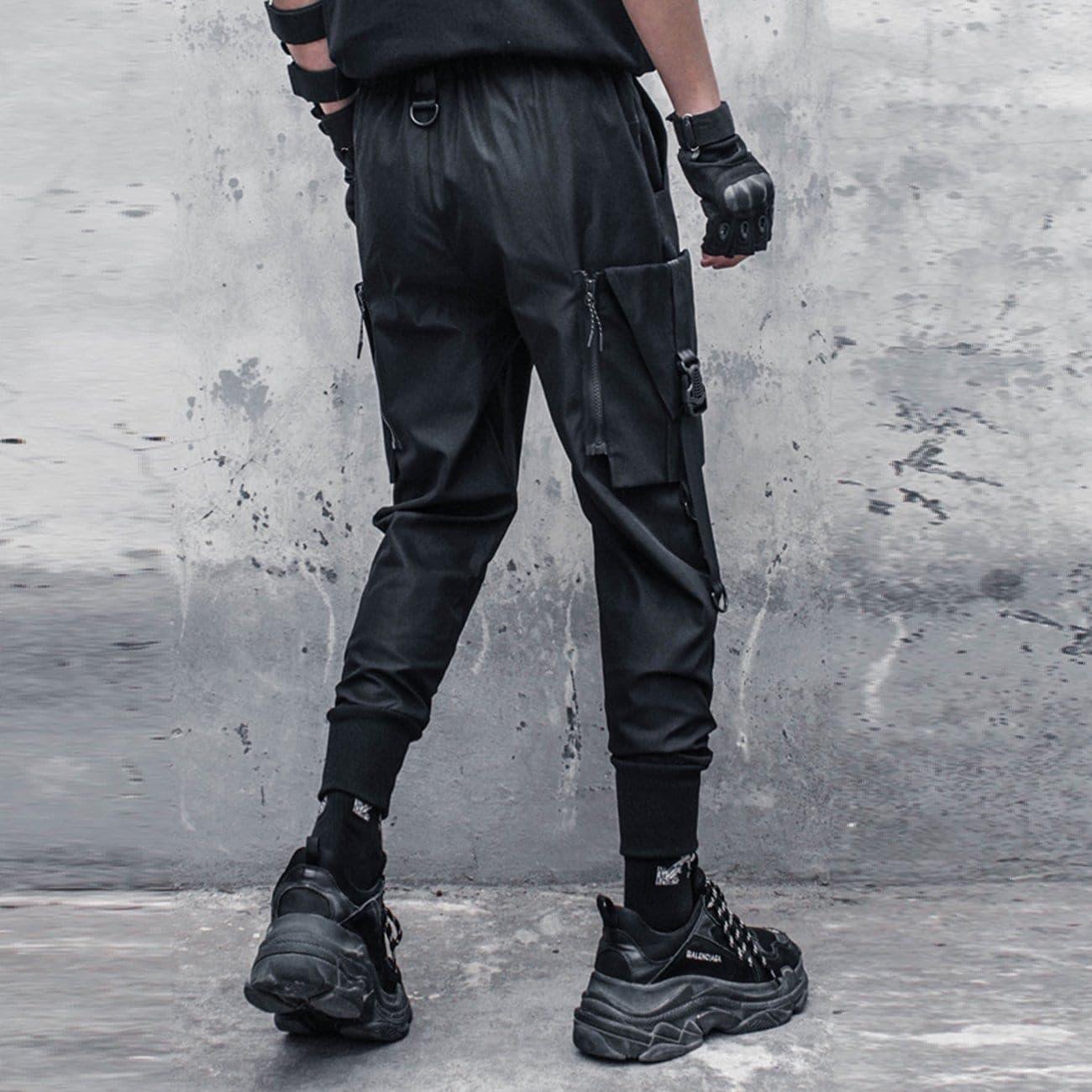 Functional Detachable Pocket Ribbons Cargo Pants