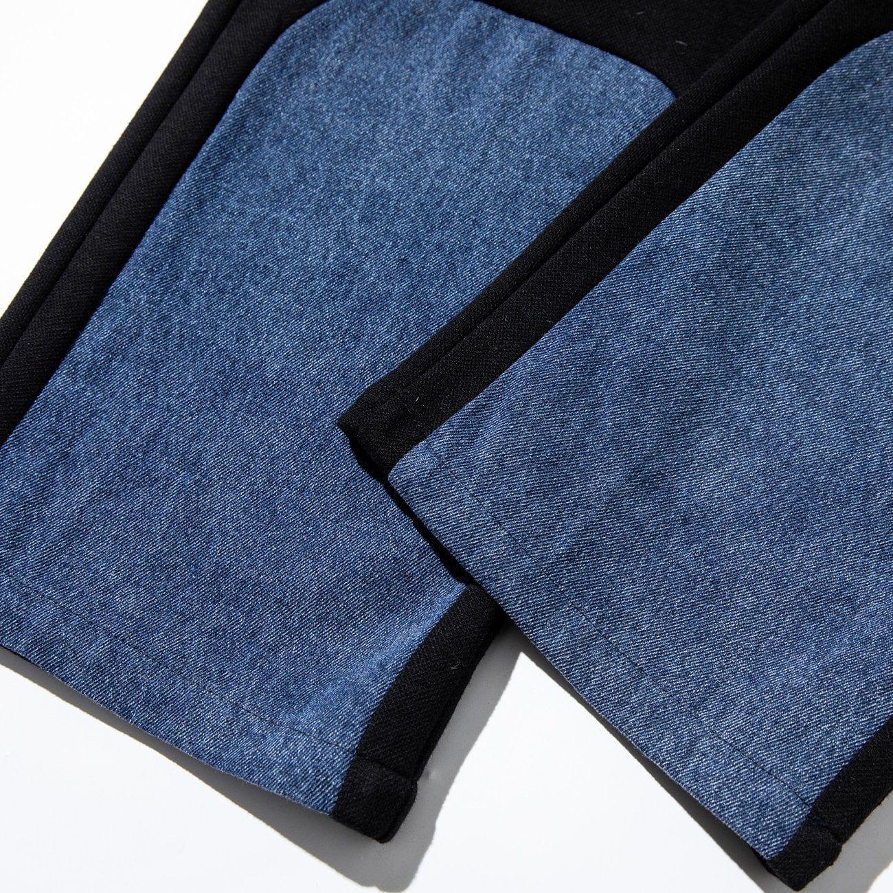 Denim Patchwork Pants