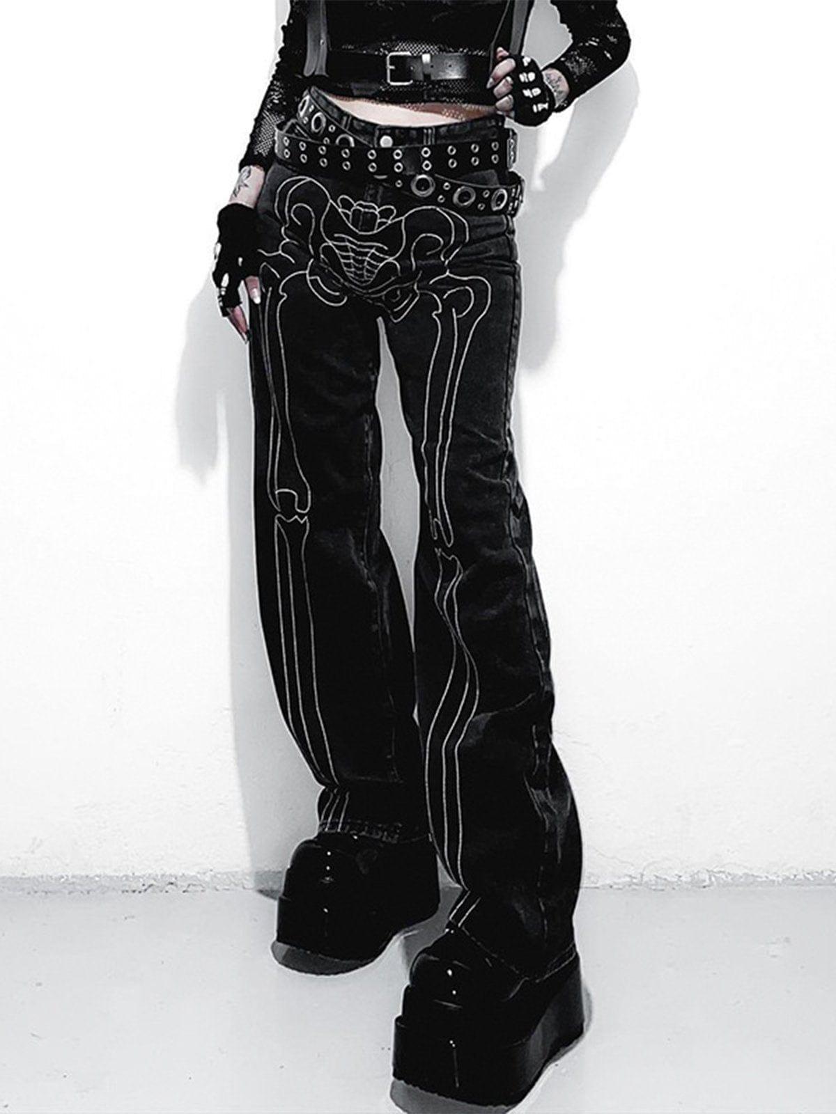 Bone Print Jeans