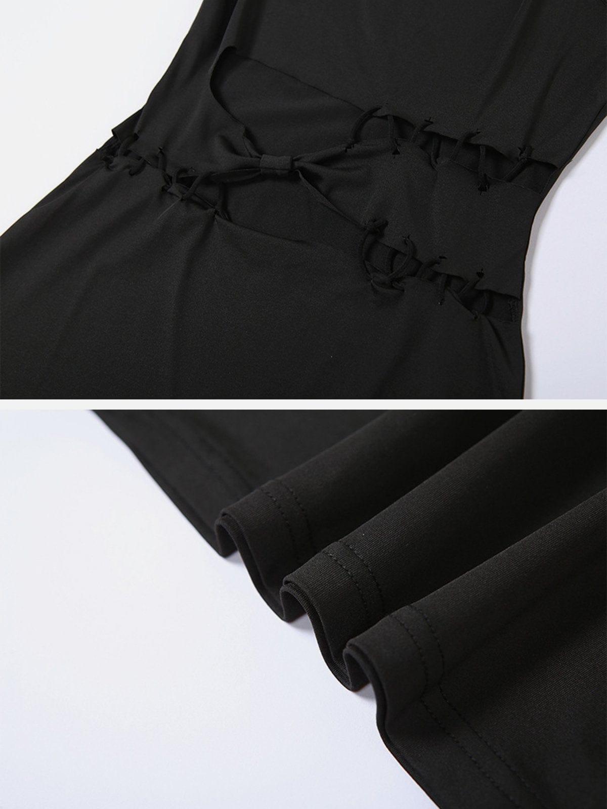 Hollow Round Neck Dress