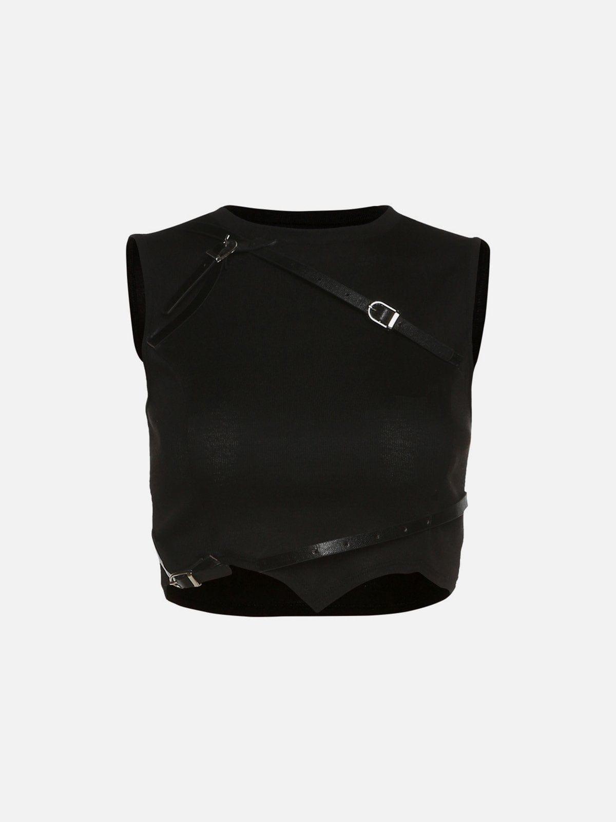 Irregular Belts Vest