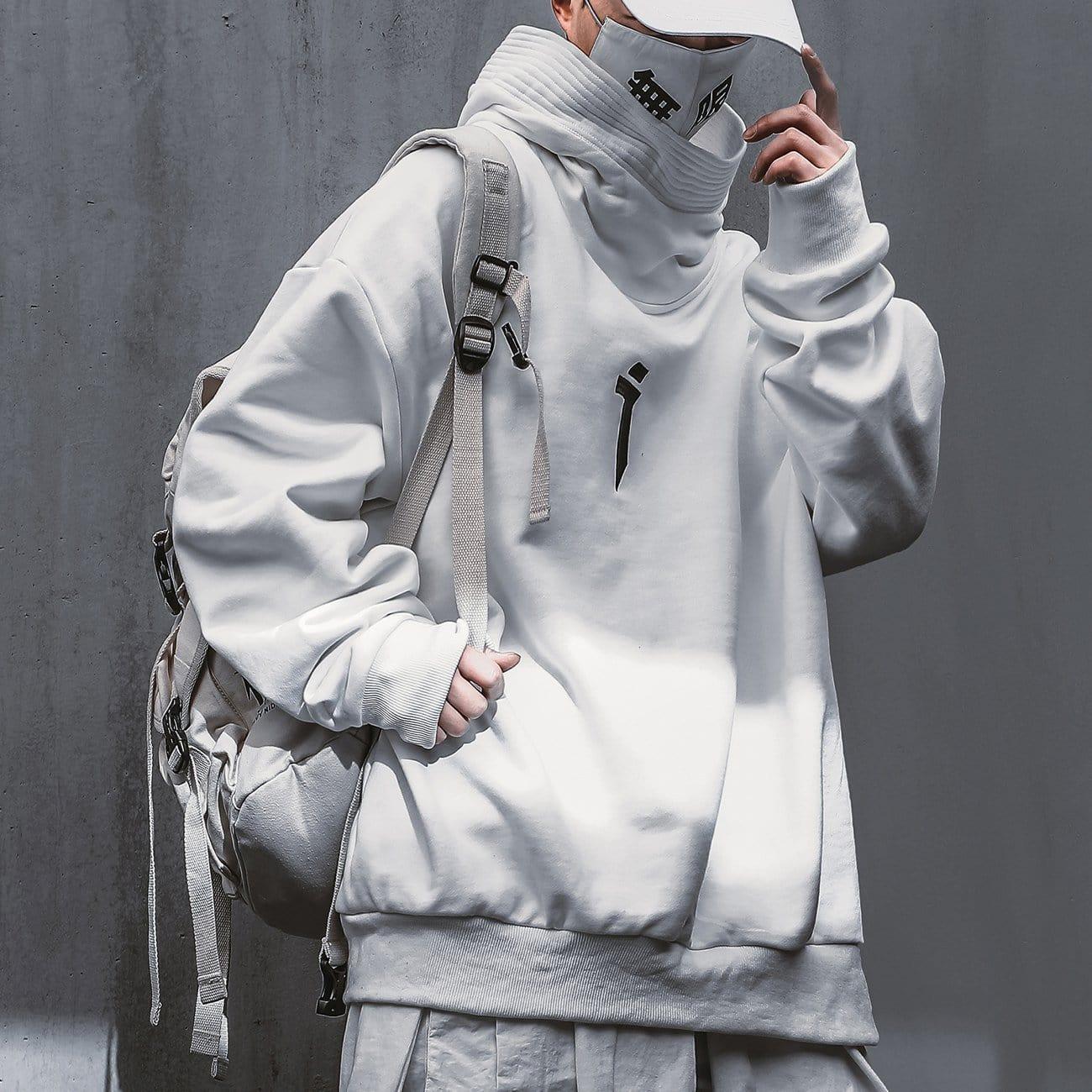 Function Embroidery Fish Mouth Hoodies