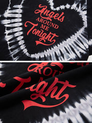 “Angles AROUND ME Tonight”Tie Dye Graphic Tee