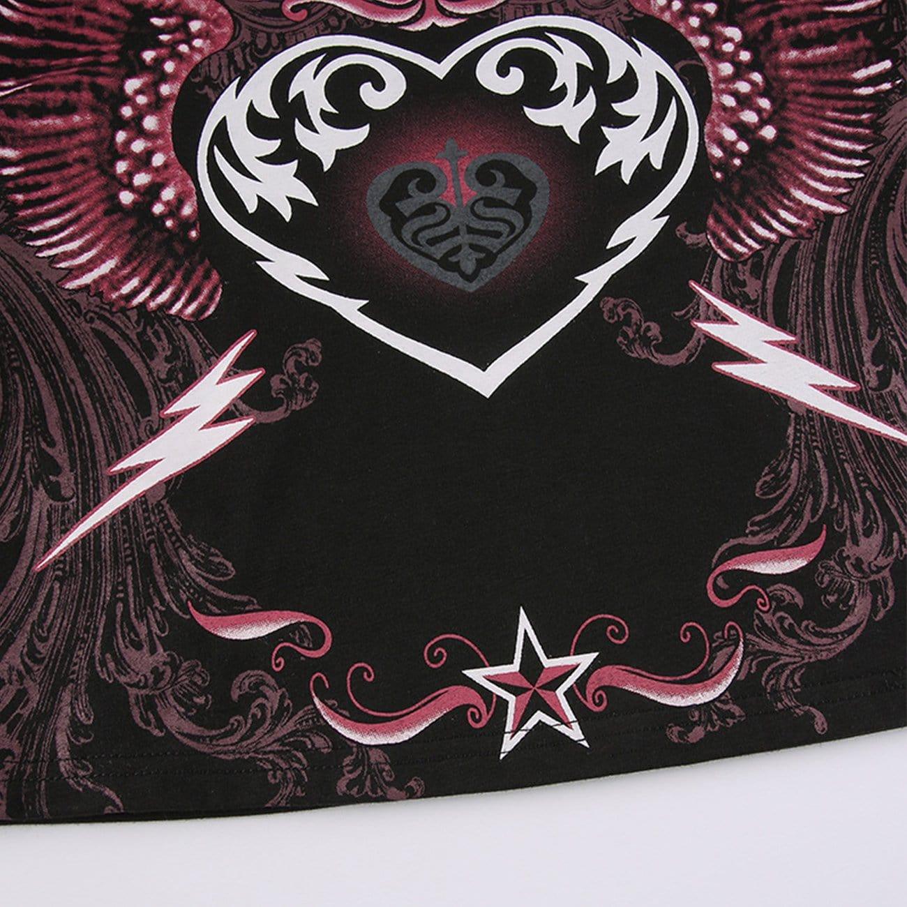 Love Totem Print Long Sleeve T Shirt