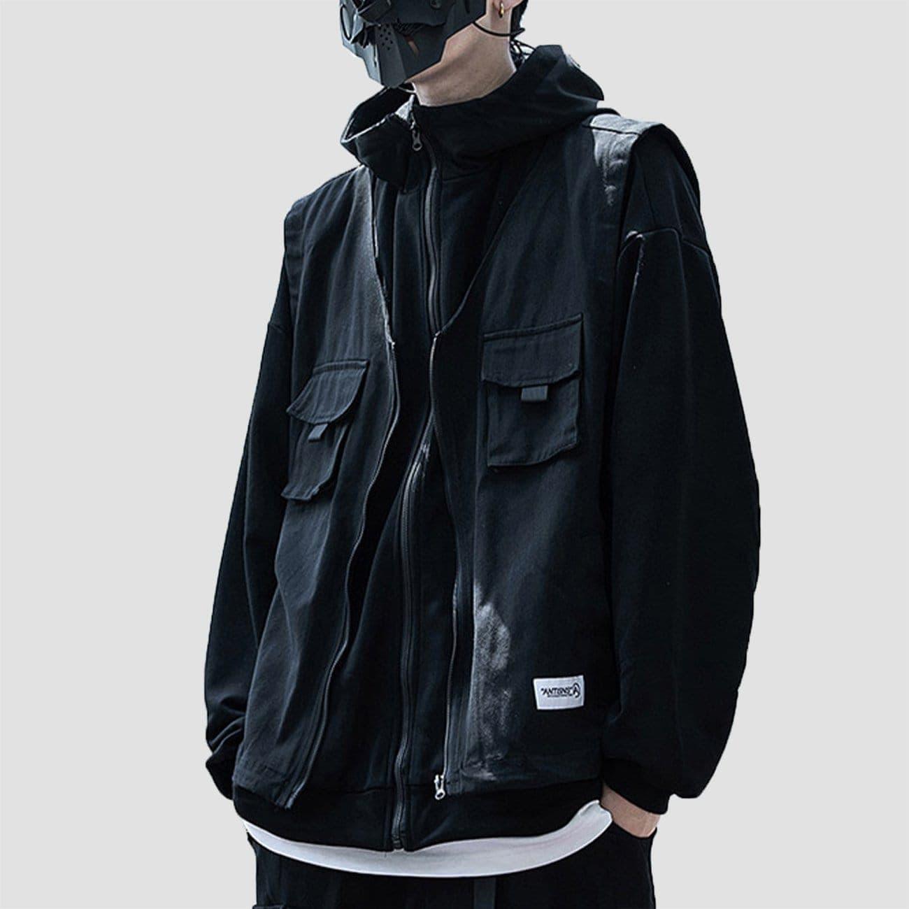 Fake Two Piece Splicing Jacket
