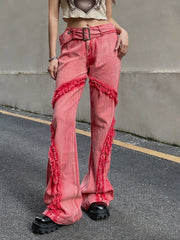 Tassel Patchwork Pants